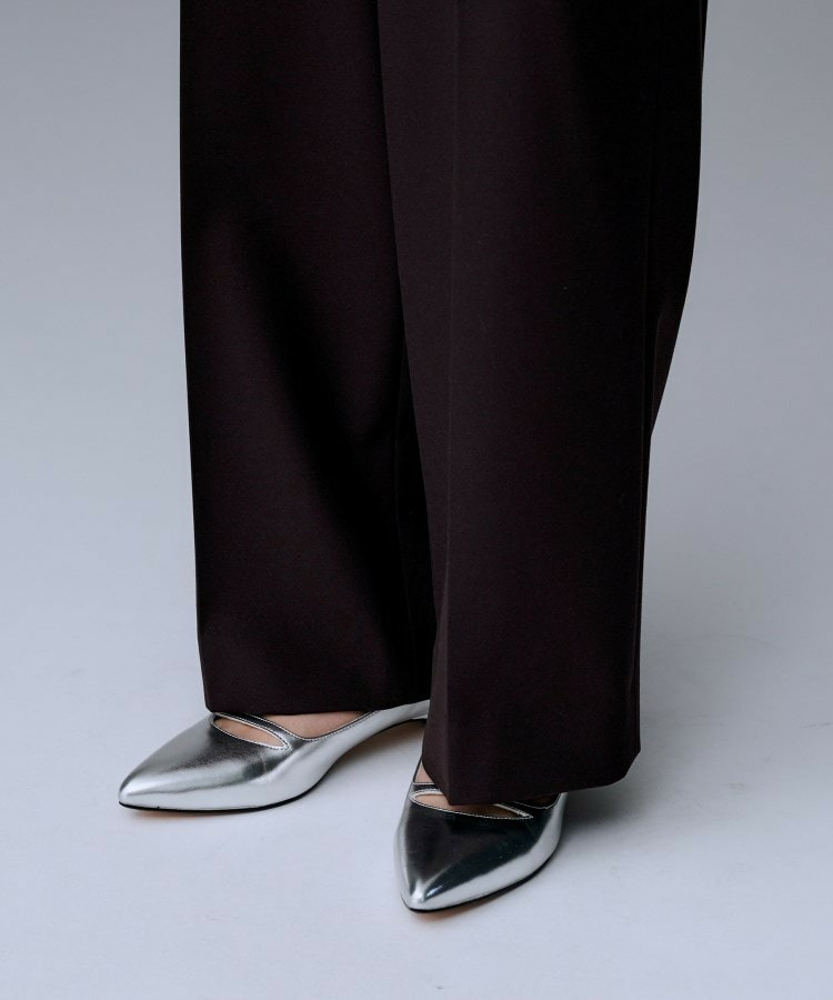 【暖か素材/ストレッチ性】裏起毛ワイドパンツ29