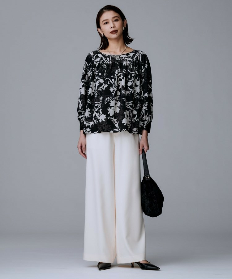 【洗える/セットアップ可能】オーナメントフラワー ブラウス5