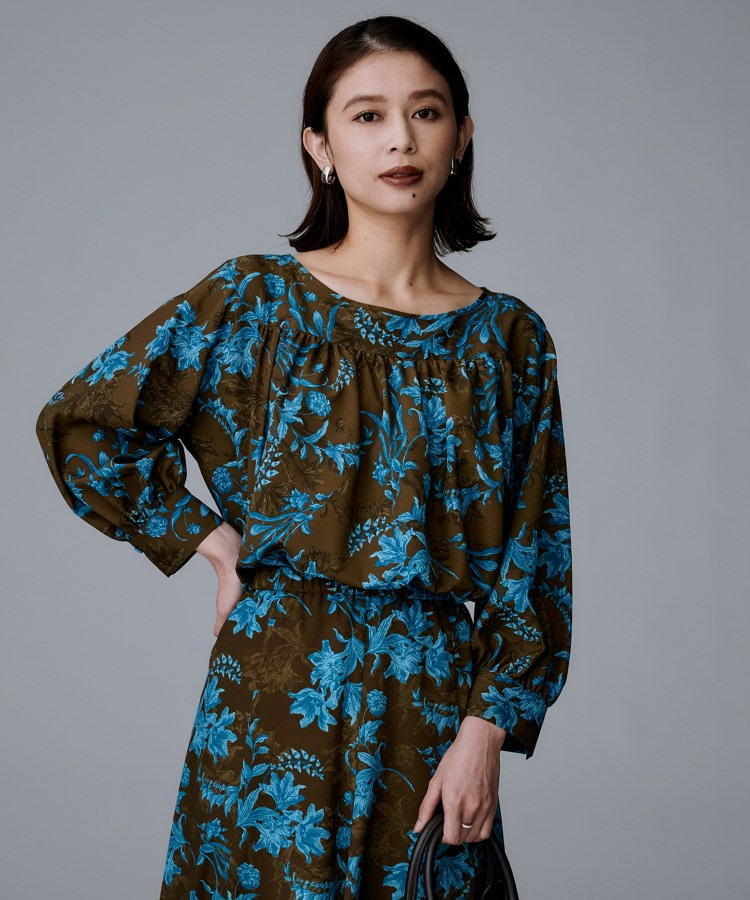 【洗える/セットアップ可能】オーナメントフラワー ブラウス1