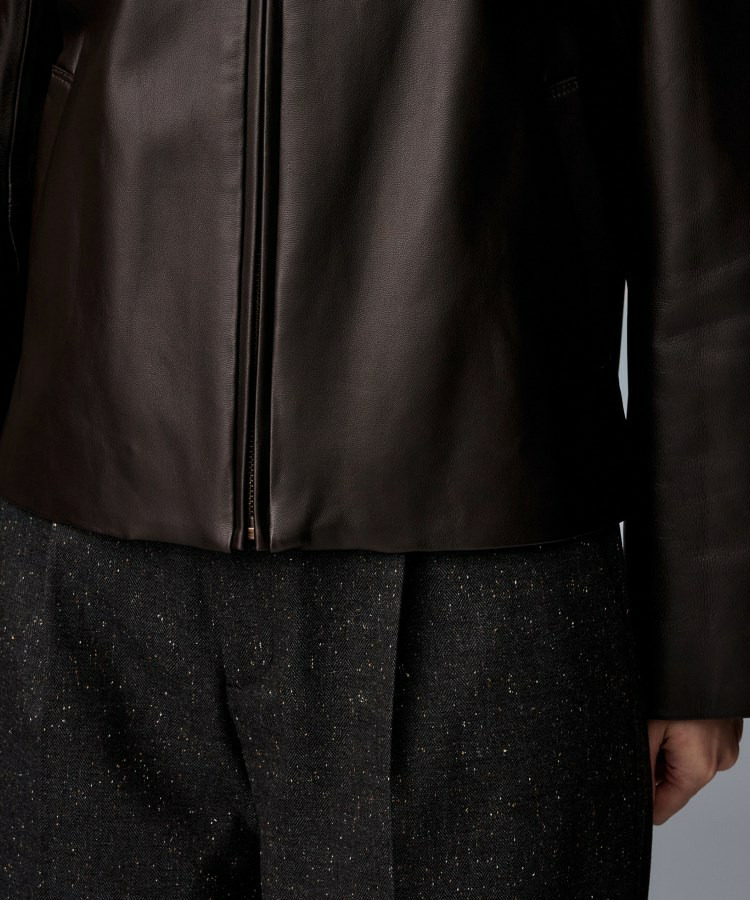 【着丈短め/柔らかな質感】ラムレザージャケット21