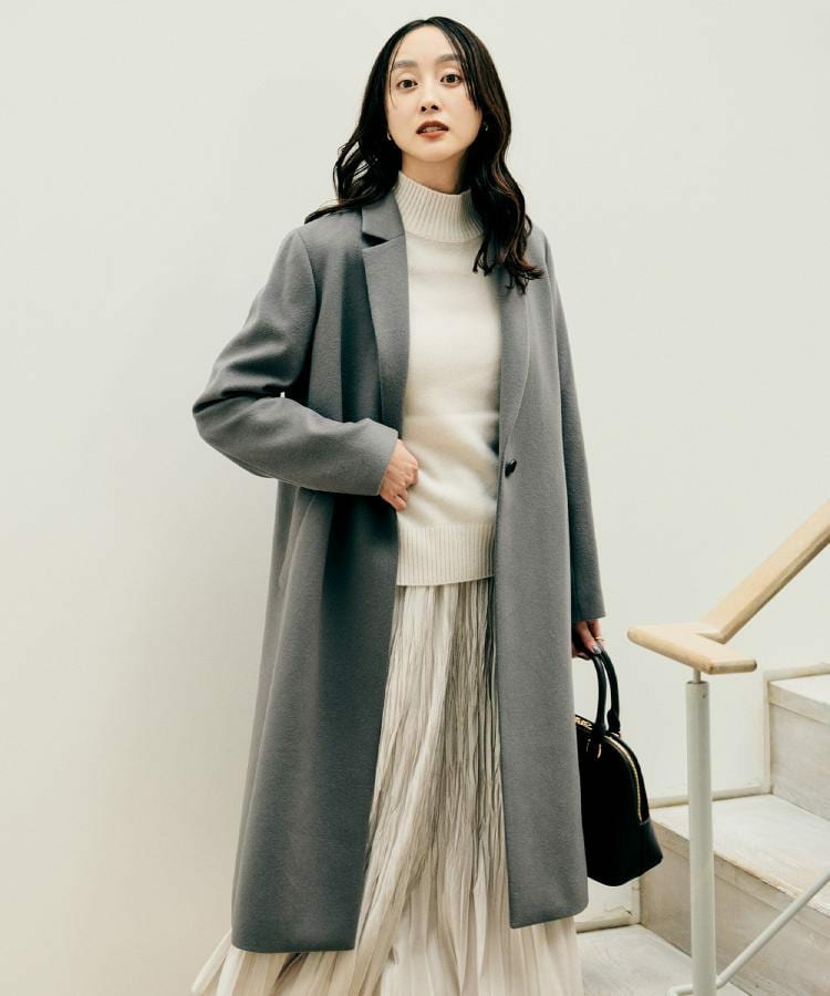 【スタイリッシュ/オンオフ兼用】ウールチェスターコート1