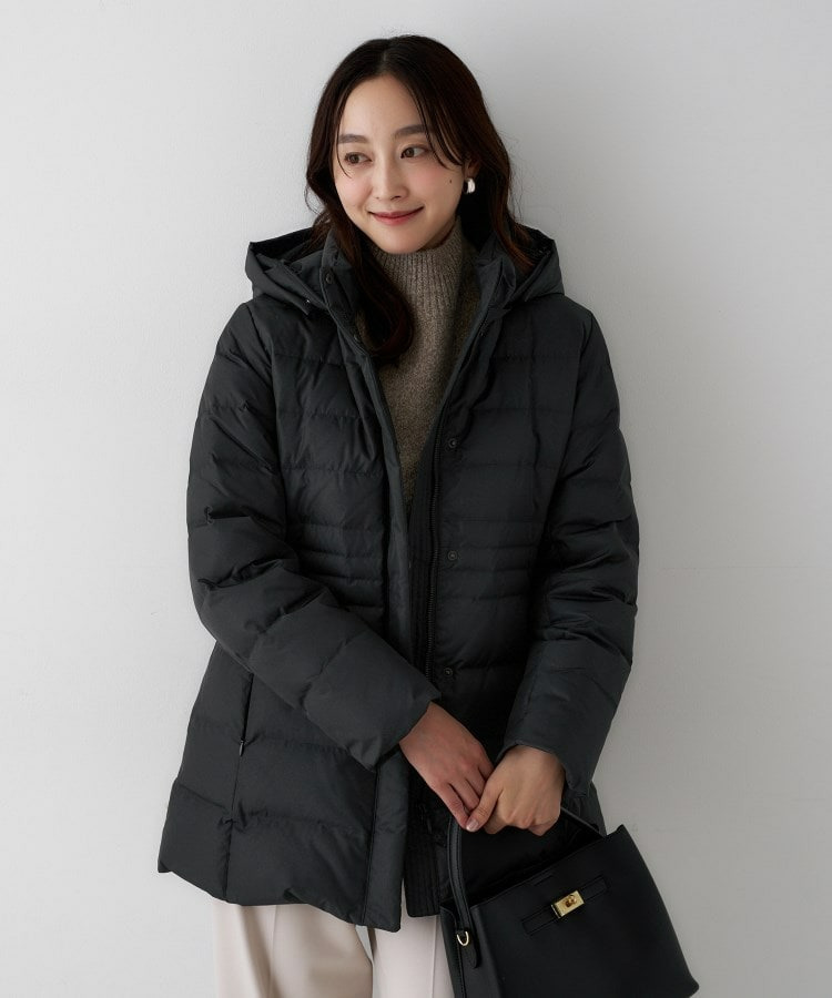 【はっ水機能/フード取り外し可】ミディダウンコート14