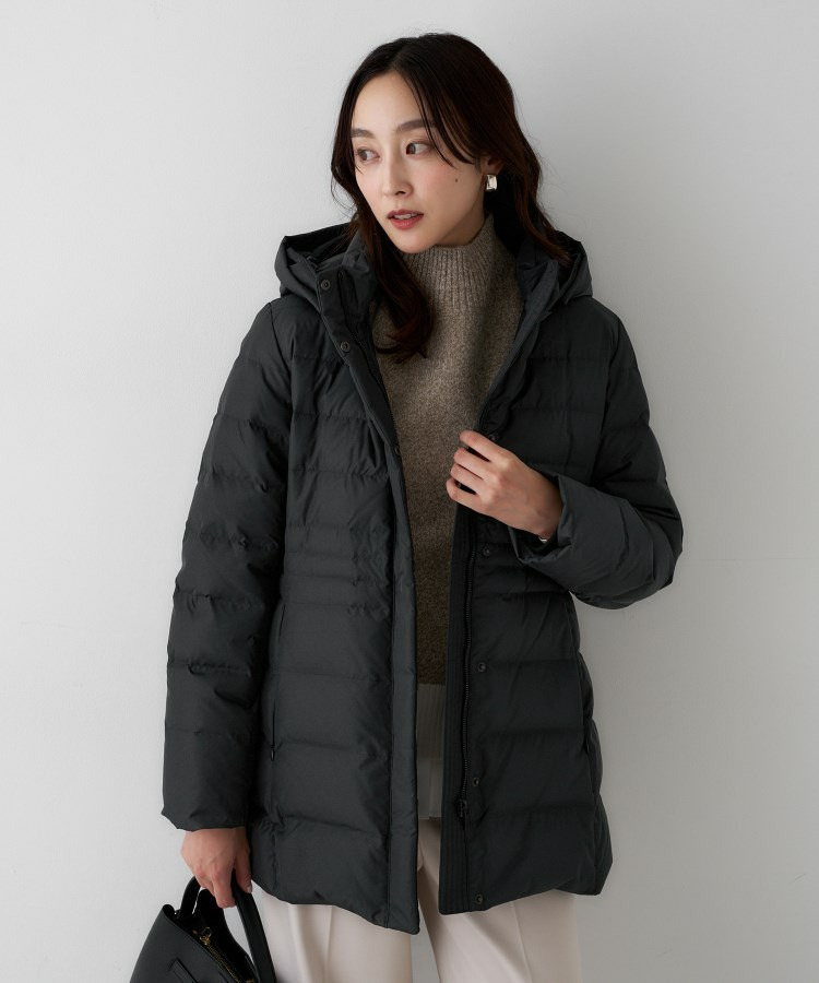 【はっ水機能/フード取り外し可】ミディダウンコート15