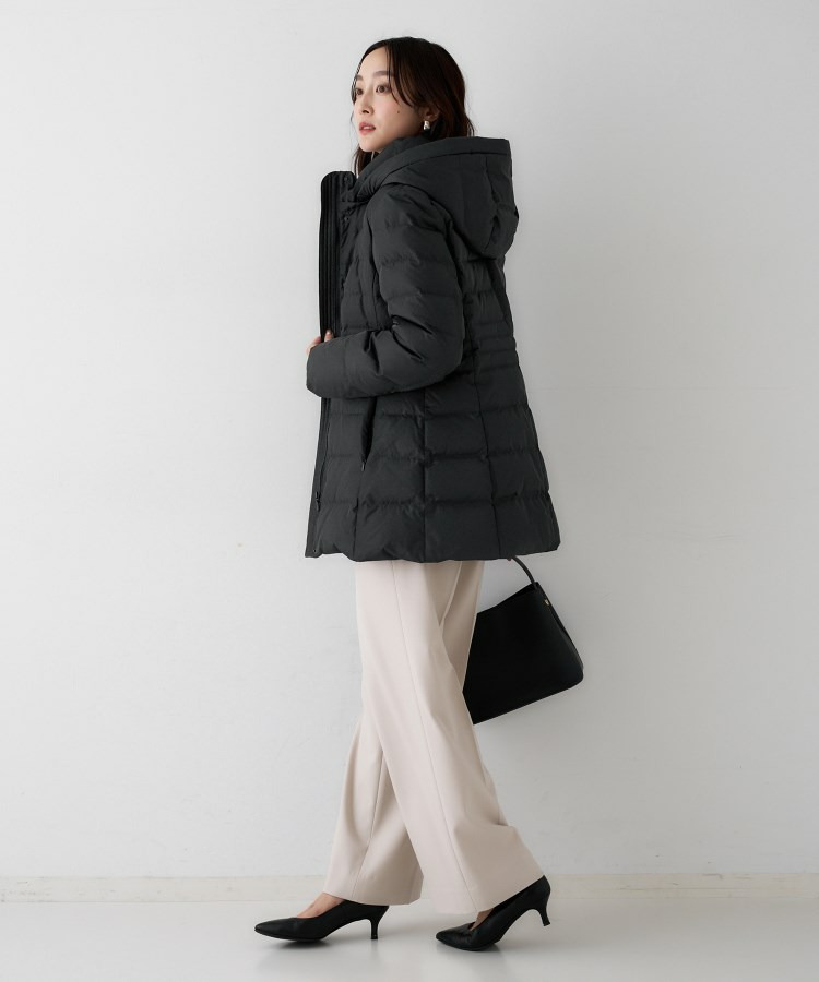 【はっ水機能/フード取り外し可】ミディダウンコート16