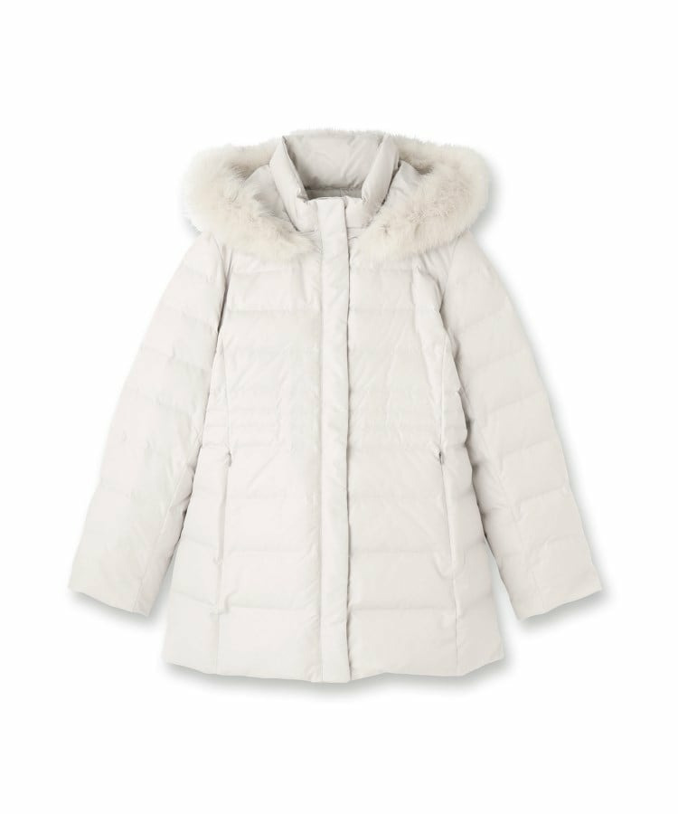 【はっ水機能/フード取り外し可】ミディダウンコート2