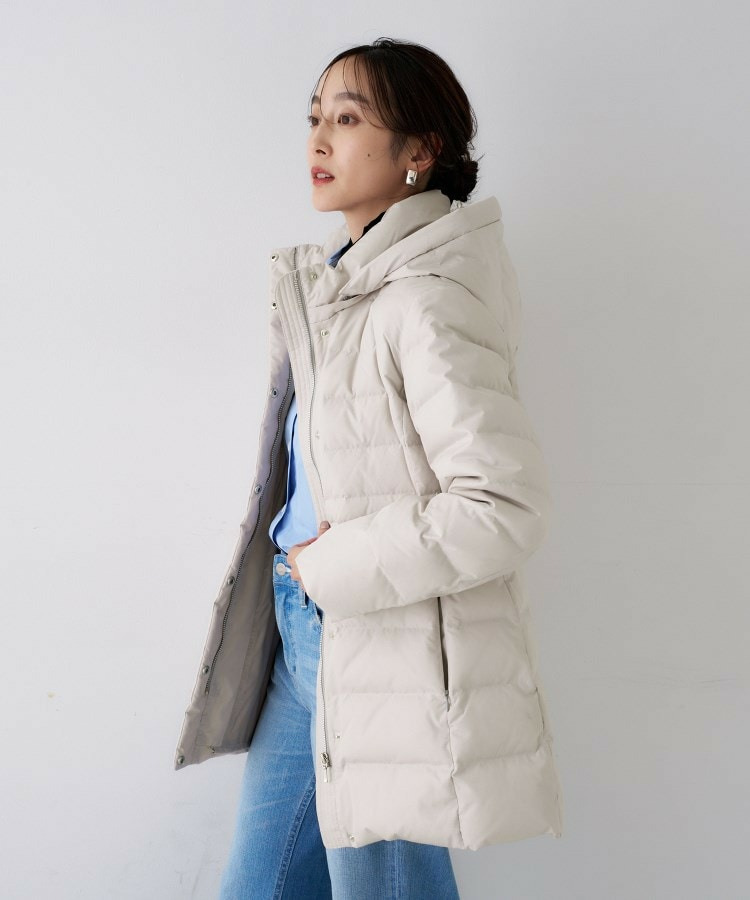 【はっ水機能/フード取り外し可】ミディダウンコート29