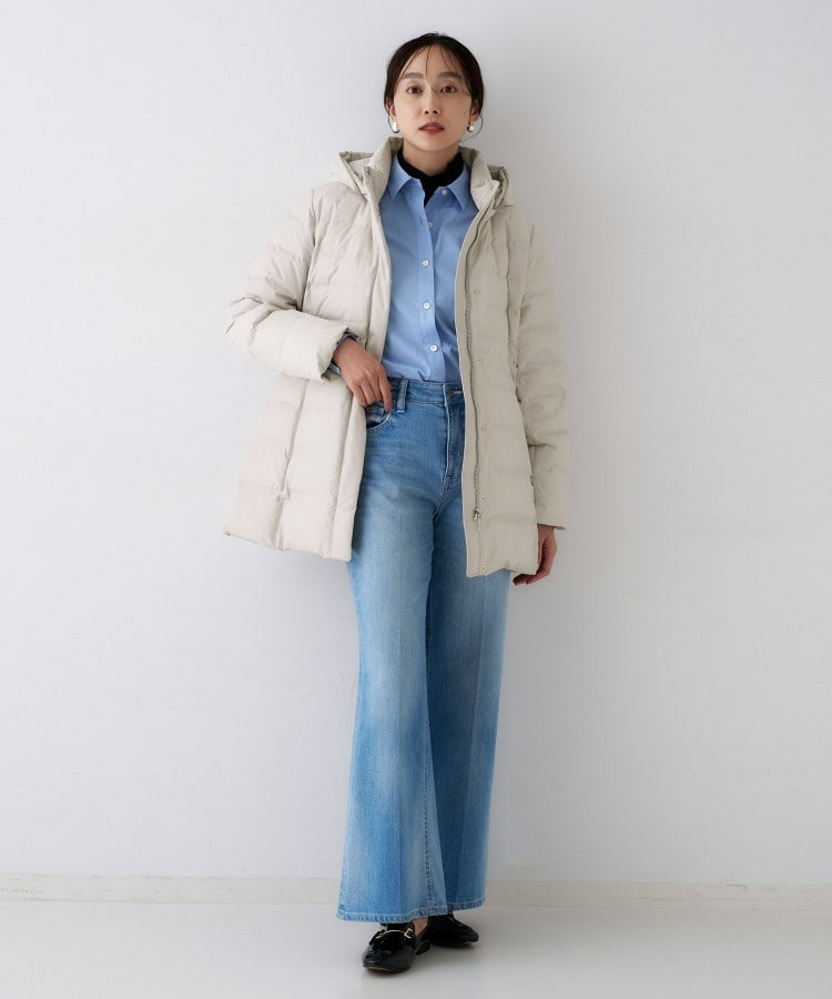 【はっ水機能/フード取り外し可】ミディダウンコート30