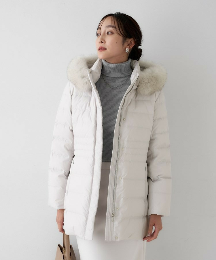 【はっ水機能/フード取り外し可】ミディダウンコート6