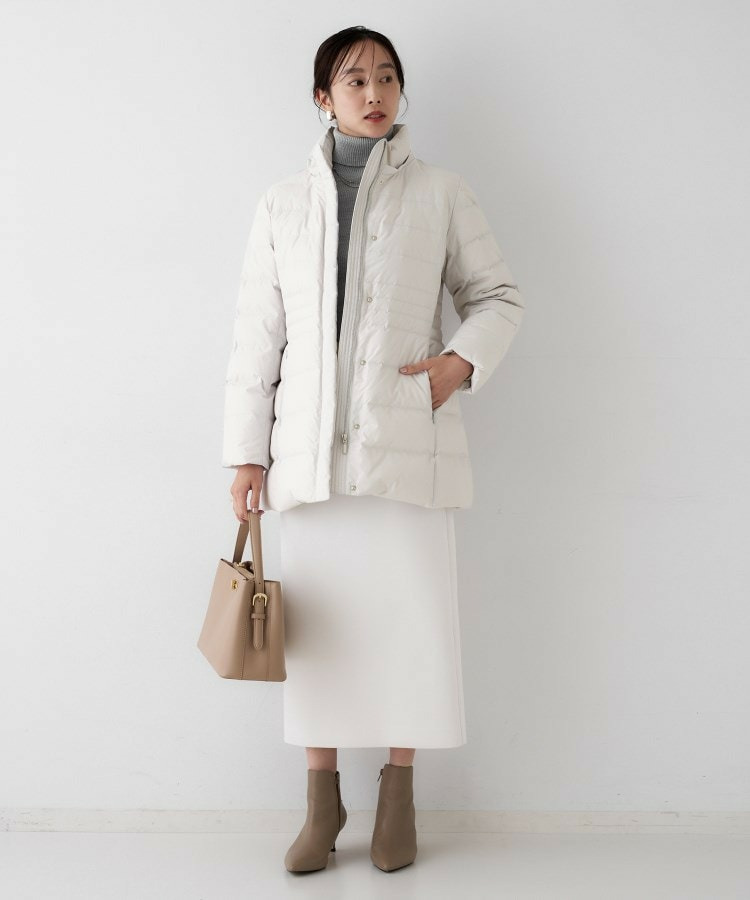【はっ水機能/フード取り外し可】ミディダウンコート9