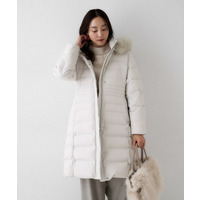 【はっ水機能/フード取り外し可/防寒】ロングダウンコート