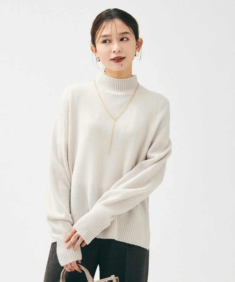 【8色展開/リラクシー】ウールカシミヤ ハイネックニット11