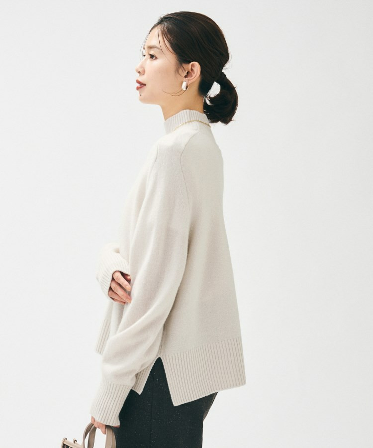 【8色展開/リラクシー】ウールカシミヤ ハイネックニット12