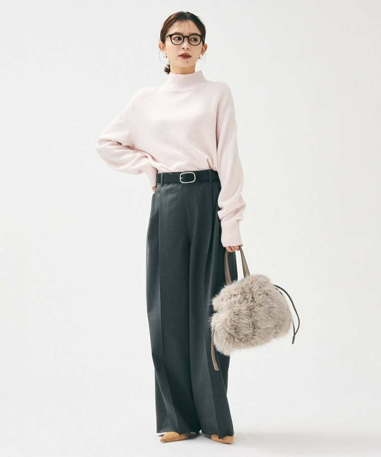 【8色展開/リラクシー】ウールカシミヤ ハイネックニット19