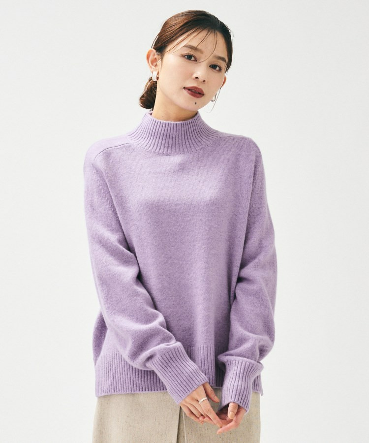 【8色展開/リラクシー】ウールカシミヤ ハイネックニット21