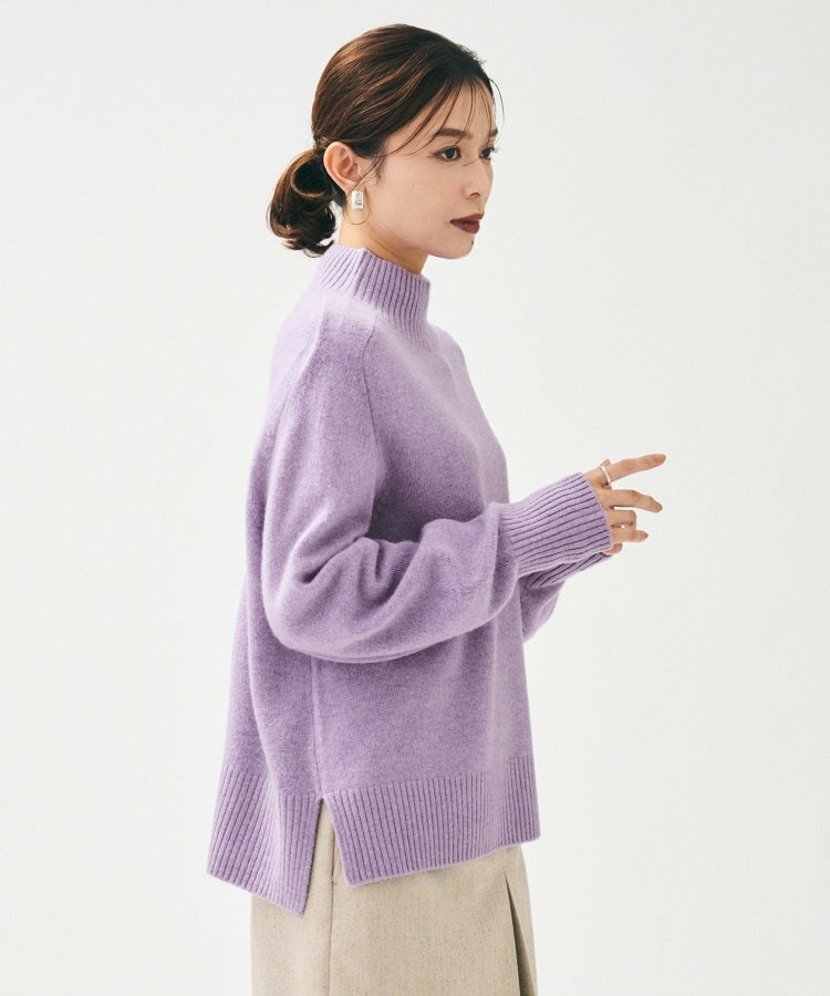 【8色展開/リラクシー】ウールカシミヤ ハイネックニット22