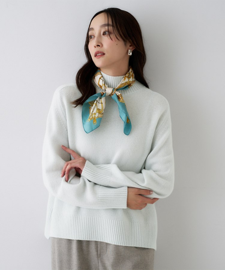 【8色展開/リラクシー】ウールカシミヤ ハイネックニット25