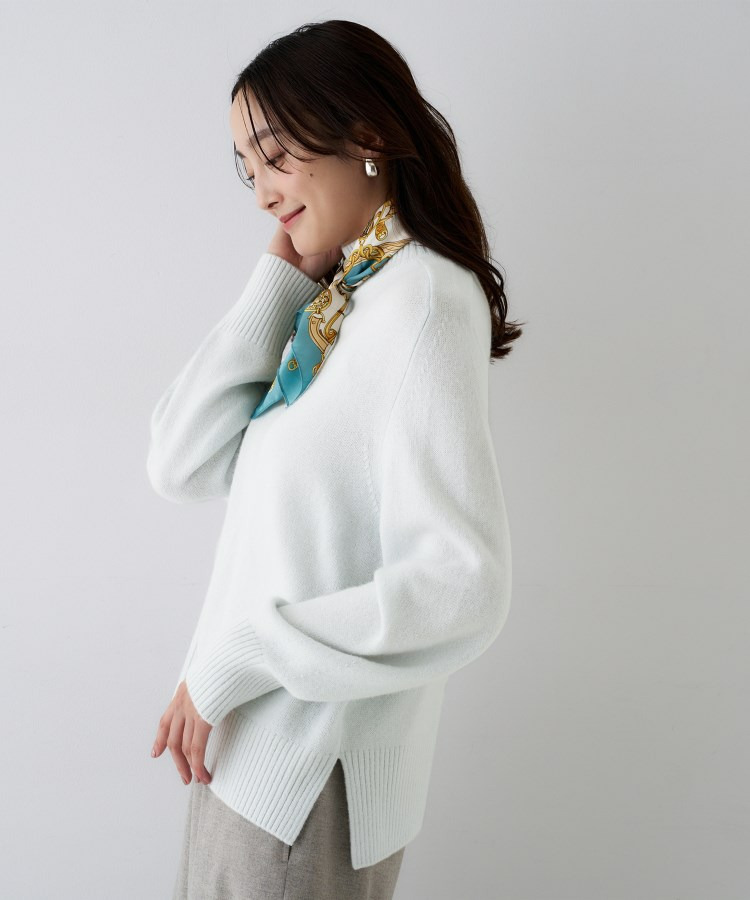 【8色展開/リラクシー】ウールカシミヤ ハイネックニット26