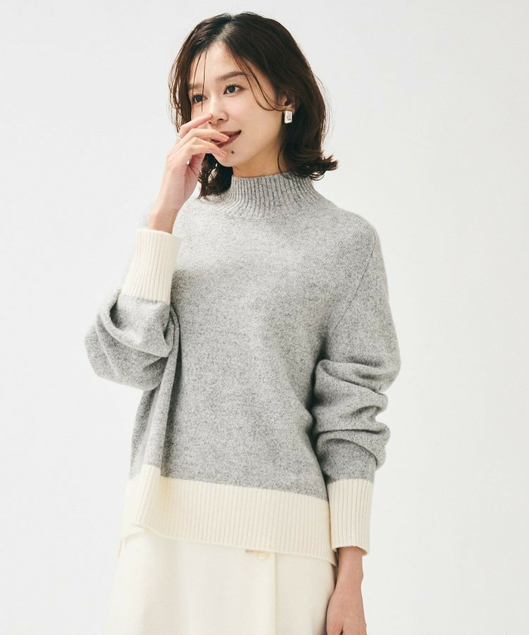 【8色展開/リラクシー】ウールカシミヤ ハイネックニット29