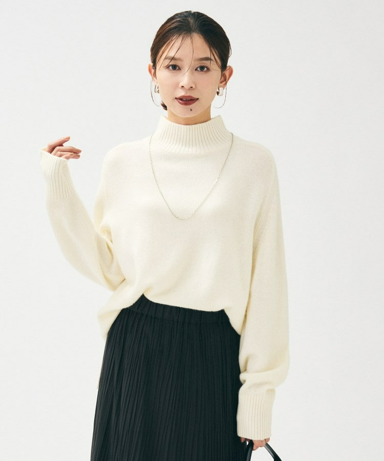 【8色展開/リラクシー】ウールカシミヤ ハイネックニット3