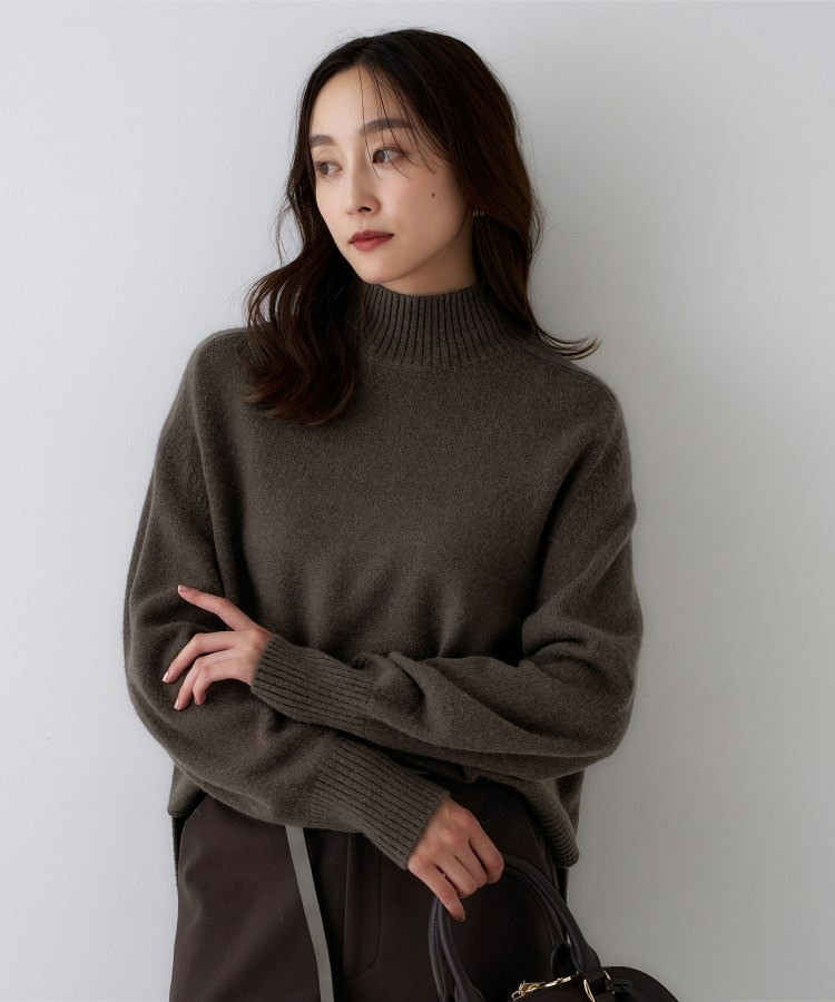 【8色展開/リラクシー】ウールカシミヤ ハイネックニット7