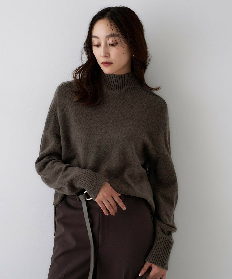 【8色展開/リラクシー】ウールカシミヤ ハイネックニット8