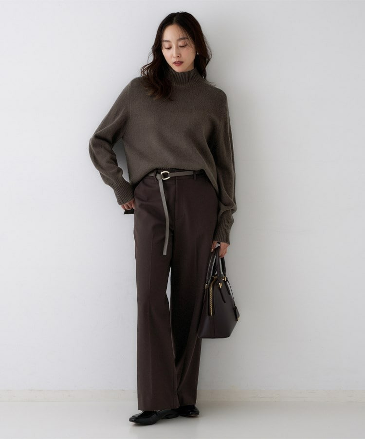 【8色展開/リラクシー】ウールカシミヤ ハイネックニット9