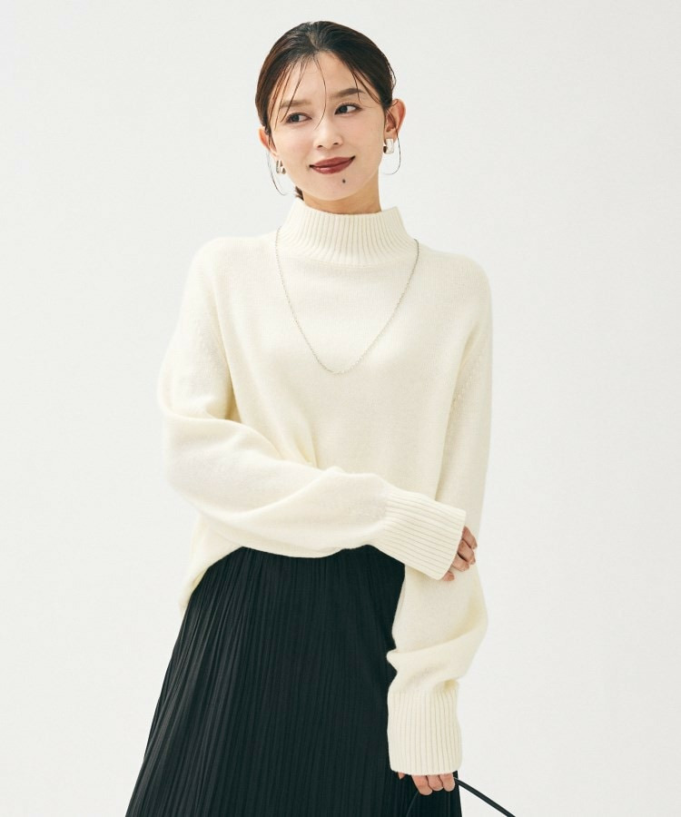 【8色展開/リラクシー】ウールカシミヤ ハイネックニット1