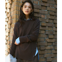 【重ね着もおすすめ/洗える】ウールカシミヤ クルーネックニット