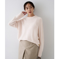 【重ね着もおすすめ/洗える】ウールカシミヤ クルーネックニット