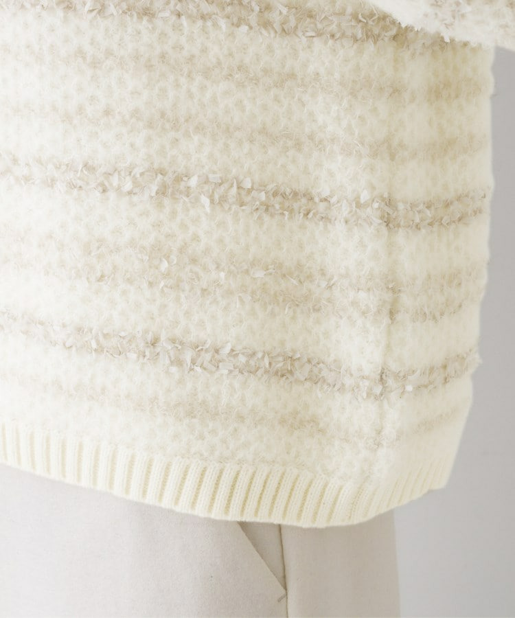 【ツイード調/コンパクト丈】ブークレーボートネックニット18