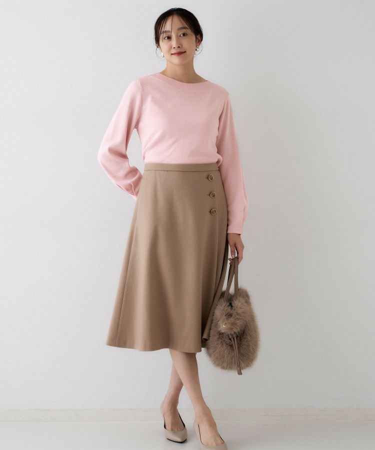 【きれいめ/程よくすっきり】ラメ入りワイドボートネックニット13