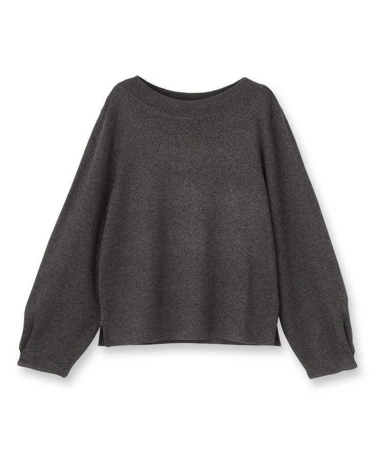 【きれいめ/程よくすっきり】ラメ入りワイドボートネックニット2