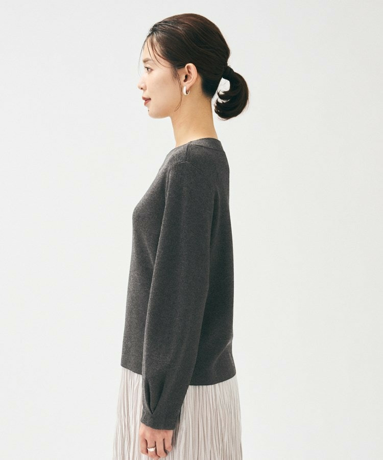 【きれいめ/程よくすっきり】ラメ入りワイドボートネックニット20