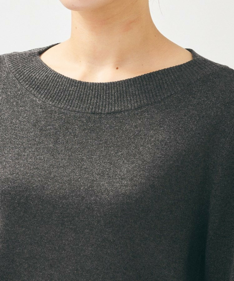 【きれいめ/程よくすっきり】ラメ入りワイドボートネックニット22