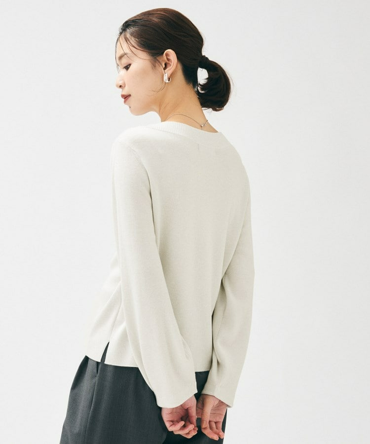 【きれいめ/程よくすっきり】ラメ入りワイドボートネックニット4