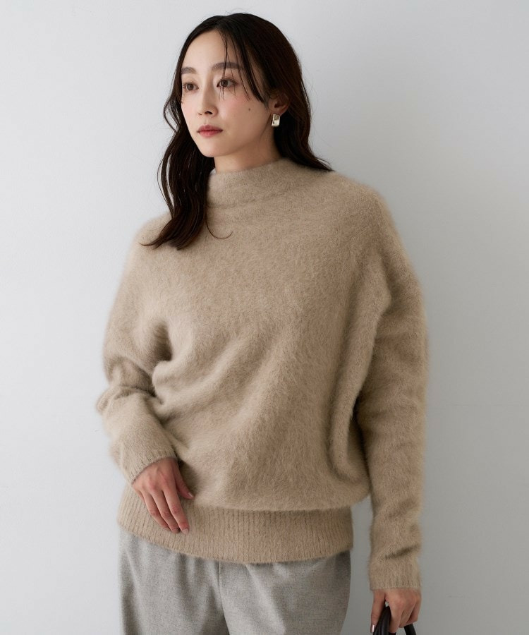 【大人な品格/ふわふわニット】フォックスカシミヤ コクーンニット1