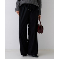 【きれいめリラクシー/ウエストゴム】ウールサキソニー ワイドパンツ