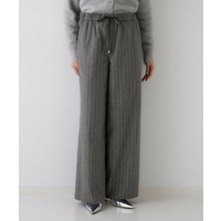【きれいめリラクシー/ウエストゴム】ウールサキソニー ワイドパンツ