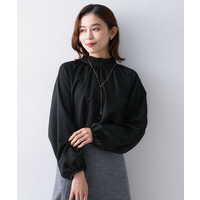 スタンドフリルネック ブラウス