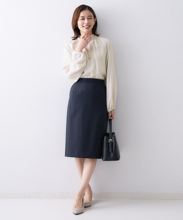 スタンドフリルネック ブラウス13