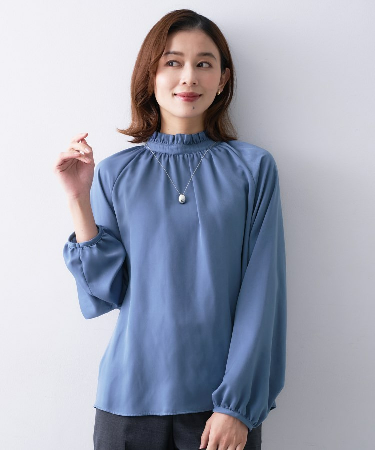 スタンドフリルネック ブラウス15