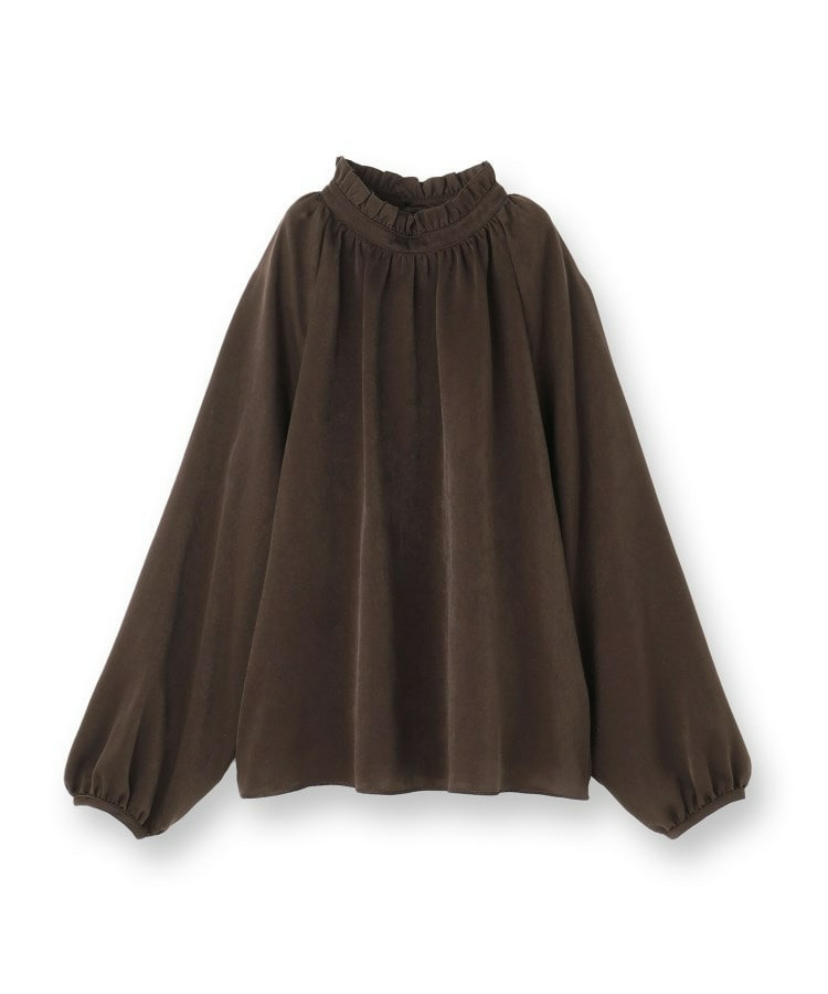 スタンドフリルネック ブラウス2