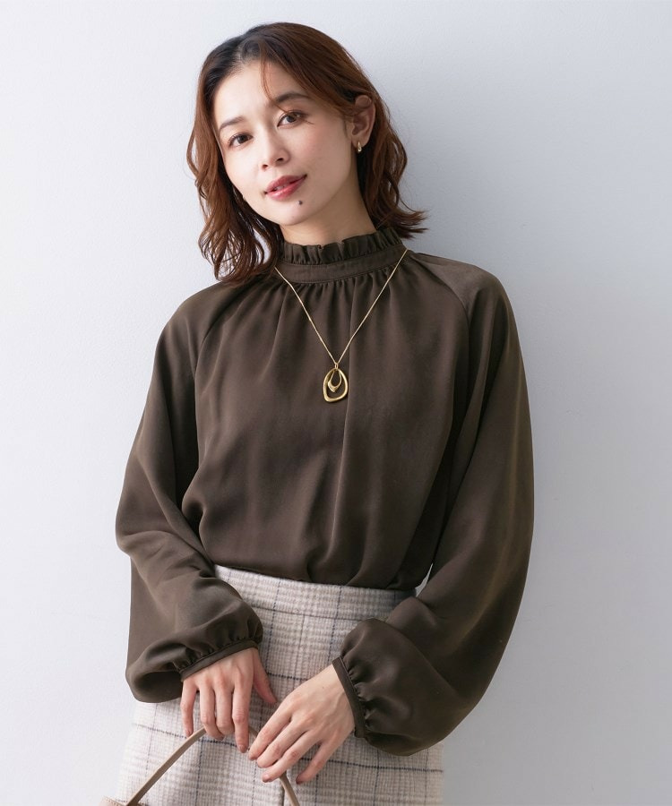 スタンドフリルネック ブラウス7