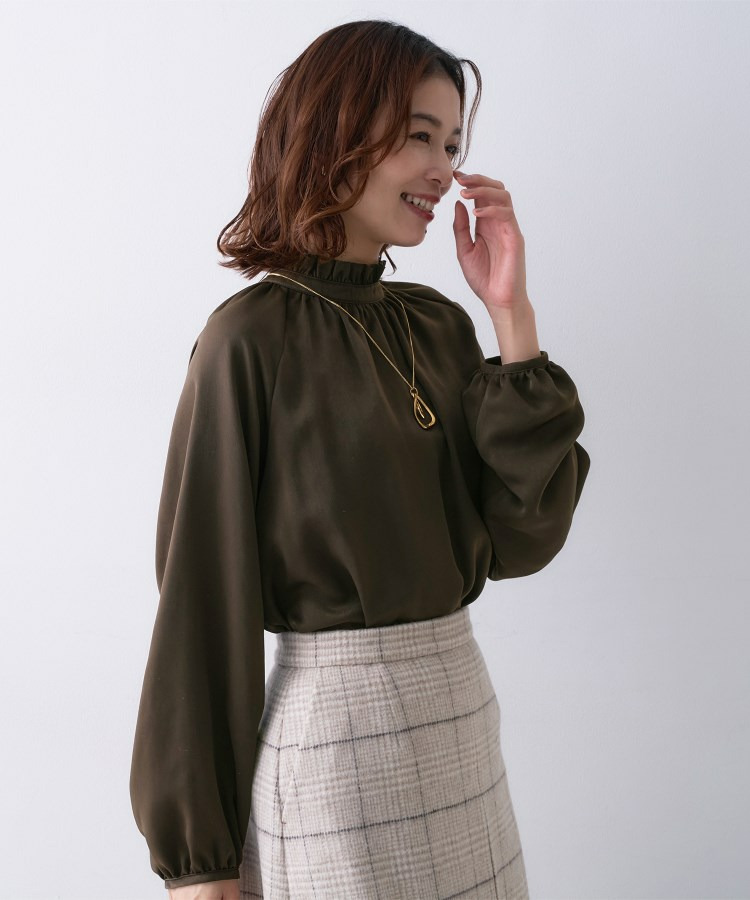 スタンドフリルネック ブラウス8