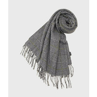 ハウンドトゥース柄ウールカシミヤストール