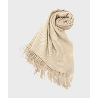 ハウンドトゥース柄ウールカシミヤストール