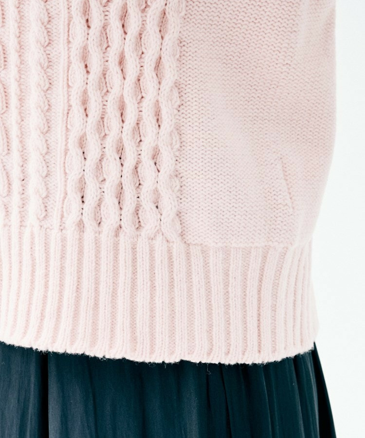 【洗える】スポンディッシュ ケーブル柄ニット26