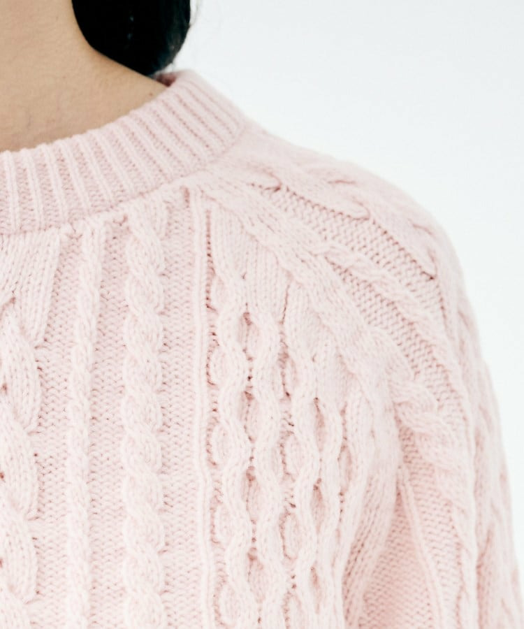 【洗える】スポンディッシュ ケーブル柄ニット27