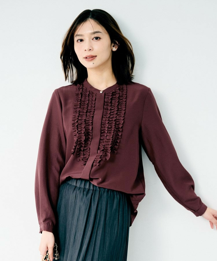 フロントフリルブラウス1