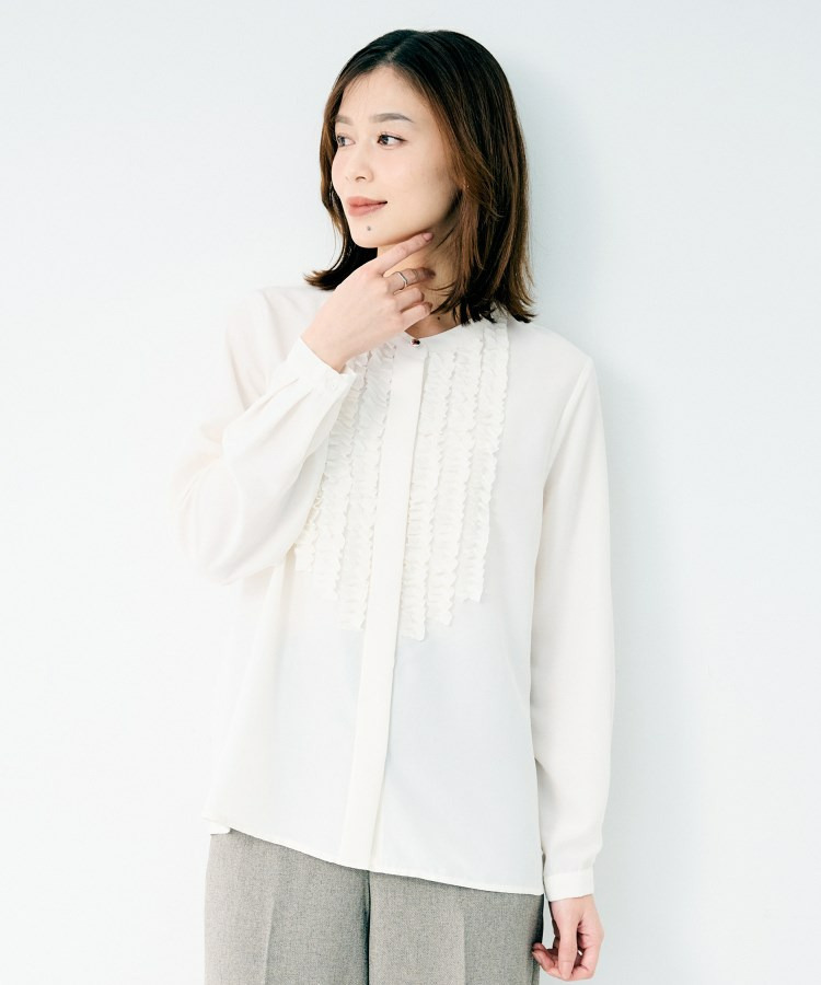 フロントフリルブラウス3